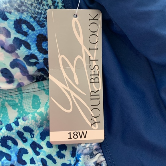 YOUR BEST LOOK Blue Animal Print Swimsuit - Picture 3 of 6